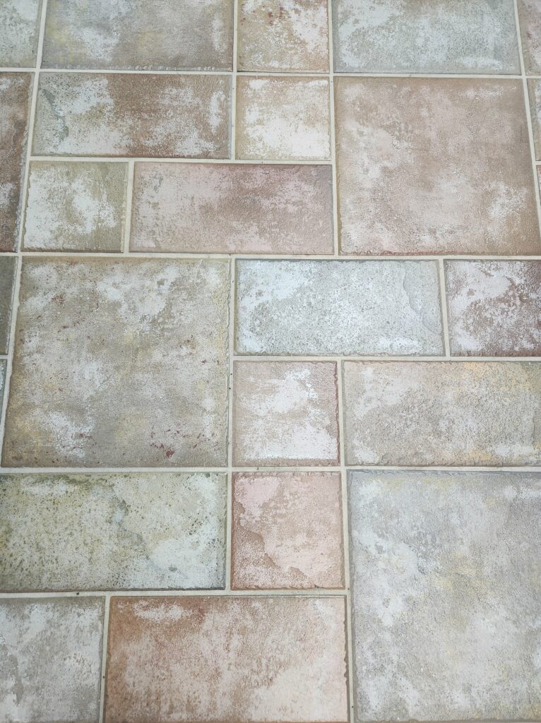 After photo of dirty tile and grout