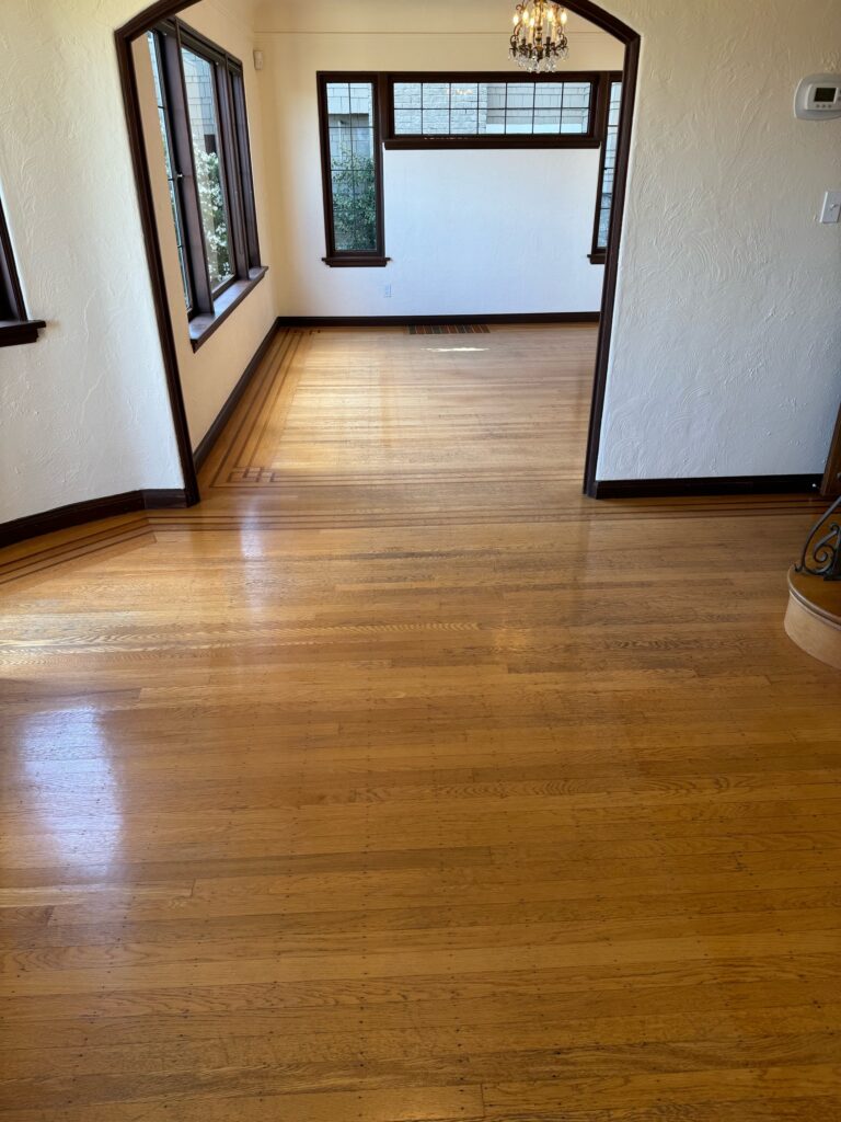 Limit direct sun exposure as possible to keep the hardwood floors looking uniform for longer.